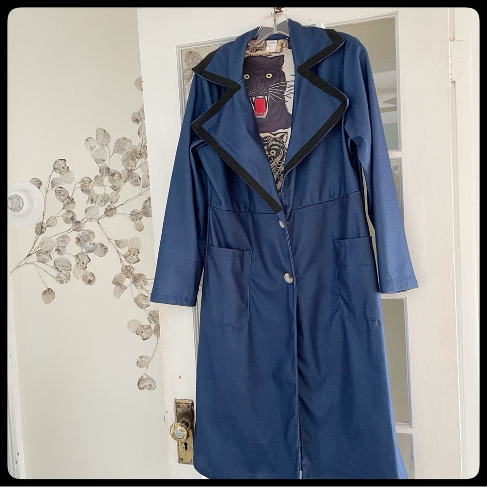 {J.C Fashion} Vintage Tiger Print Long Coat